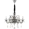 Image de Lustre multi-bras chromé avec cristaux k9, 6 ampoules e14