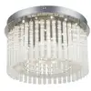 Image de Plafonnier led 4000k avec abat-jour en verre transparent chromé