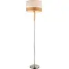 Image de Globo chipsy lampadaire avec abat-jour nickel mat 1x e27