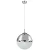 Image de Globo varus plafonnier suspendu globe 30 cm, nickel mat, abat-jour en verre transparent, 1 culot e27