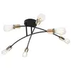 Image de Plafonnier semi-encastré multi-bras 70 cm noir 6 ampoules e27
