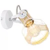 Image de GLOBO - SPOT - METAL BLANC - BOIS NATURE - INTERRUPTEUR - 1 x E27 - 40 W - 230 V - BANA