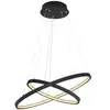 Image de Plafonnier suspendu twin ring noir mat, 2 led à intensité variable 3 000 k