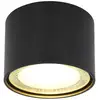 Image de Globo serena spot encastrable en saillie noir mat, abat-jour en verre transparent, led 3 000 k