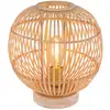 Image de Lampe À Poser Design Bambou Hildegard - Diam. 30 X H. 35 Cm - Beige Naturel