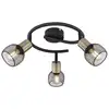Image de Spots de plafond en grappe noir mat 3x e14
