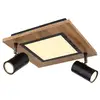 Image de Plafonnier semi-encastré led intégré 30 cm noir mat 3 led 3000 k