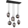 Image de Globo blacky suspension cluster en verre fumé noir, 6 ampoules e14