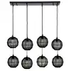 Image de Globo hermi ii suspension hermi ii cluster, noir mat, 8 ampoules e27