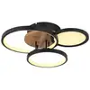 Image de Plafonnier semi-encastré à led intégré de 38 cm, noir mat, led 3 000 k