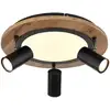 Image de Plafonnier semi-encastré rond à led intégré, noir mat, 3 led 3000 k