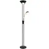 Image de Lampe mère et enfant abat-jour en verre opale noir mat led dimmable 3000k