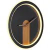 Image de Applique murale led intégrée 31 cm noir mat led 3000 k horloge
