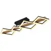 Image de Plafonnier semi-encastré carré à 4 led intégrées, noir mat, 4 led 3000 k