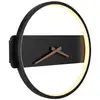 Image de Applique murale led intégrée transparente, noir mat, led 3000 k, horloge