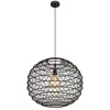 Image de Globo senni suspension avec cadre métallique de 59 cm, noir mat, 1 culot e27