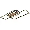 Image de Plafonnier semi-encastré led intégré noir mat 2 rectangles rotatifs led 3000 k