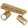 Image de Plafonnier double spot doré brossé 2x gu10