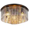 Image de Globo gorley plafonnier noir mat, abat-jour en verre fumé, 5 ampoules e27
