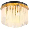Image de Globo gorley plafonnier couleur or, abat-jour en verre opale mat, 5 ampoules e14