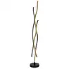 Image de Lampadaire led intégré noir mat, effet bois, 3 led 3000 k