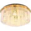 Image de Globo gorley plafonnier couleur or, abat-jour en verre opale mat, 5 ampoules e27