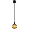 Image de Globo zumba suspension dôme noire mate, abat-jour en verre vert, 1 culot e27