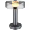 Image de Globo grant lampe de table led intégrée, abat-jour en verre fumé gris mat, led 3000 k
