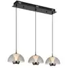 Image de Globo arus plafonnier suspendu bar noir mat 3 led 3000 k
