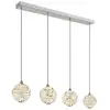 Image de Globo virina plafonnier suspendu chromé avec cristaux k9, 4 led 3 000 k