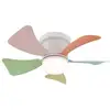 Image de Globo hines ventilateur de plafond   5 pales, blanc mat, led multicolore, intensit © variable 3 000-6 500 k, t ©l ©commande, minuterie