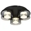 Image de Globo belinda plafonnier shade cluster en verre fumé noir mat, 3 led 4 000 k