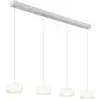 Image de Globo belinda plafonnier suspendu de bar blanc mat avec abat-jour en verre opale, 4 led 4 000 k