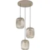 Image de Suspension luminaire - EGLO - Romazzina - 3 lampes - Métal beige (sable) - Ø 46 cm - Culot E27