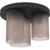 Image de Plafonnier Eglo Colomera - Lampe élégante en métal noir et verre fumé Ø 35 cm