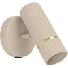 Image de Applique murale intérieure - EGLO - Caminia - Spot orientable - Métal beige et doré - Ampoule GU10 5W 3000K