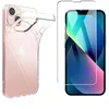 Image de Pack 360 degrés : coque transparente et protection écran verre trempé Apple iPhone 13 mini 5G 54 pouces