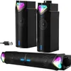Image de JORMFTTE Bluetooth Barre de Son avec Dynamique RGBdétachable 2 en 1 Haut-parleurs dordinateur avec stéréo Alimentation USB