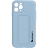 Image de Coque Iphone 11 Pro Max Silicone Support Magnétique Pliable Wozinsky Bleu