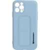 Image de Coque Iphone 12 Pro Max Silicone Support Magnétique Pliable Wozinsky Bleu