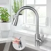 Image de Mitigeur cuisine Groofoo 304 inox douchette extractible 46 cm pivotant 360° économie d’eau jusqu’à 30 %