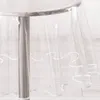 Image de Nappe cristal ronde - Décor Ligne - 180 x 180 cm - PVC transparent - Biais coloré - Lavable à la main