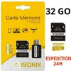 Image de Carte Mémoire - ISONIX - Micro SDHC/SDXC 32 Go - Class 10 - Jaune - Adaptateur Inclus