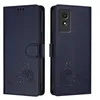 Image de Coque pour TCL 501 6.0 Housse en Cuir PU Flip Pochette Portefeuille avec RFID Blocage Étui Magnétique Antichoc (Chats bleus) MG67