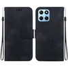Image de Coque pour Honor 70 Lite/X6/X8 5G Housse en Cuir PU Etui à RabatMagnétique Pochette Portefeuille Étui de ProtectionLotus noir