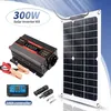 Image de Panneau solaire kit complet 300W 18V Flexible solar cell haute efficacit+60A contrleur+Convertisseur 12v 120v 2600W pour Camping