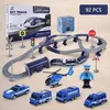 Image de Voitures Jouets 92 PCS Jouets de Train électrique DIY Attelage magnétique avec figurines pour garçons et Filles de 3 à 12 Ans