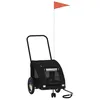 Image de vidaXL Remorque de vélo pour animaux de compagnie noir 93975