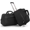 Image de Sac De Voyage 56L BYONDSELF® Noir à roulettes trolley sac de sport poignée télescopique 2 roues transport