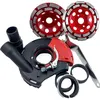Image de 2x meules diamantées 125 premium chape béton + hotte daspiration pour meuleuse dangle 2x meules diamantées 125 premium chape